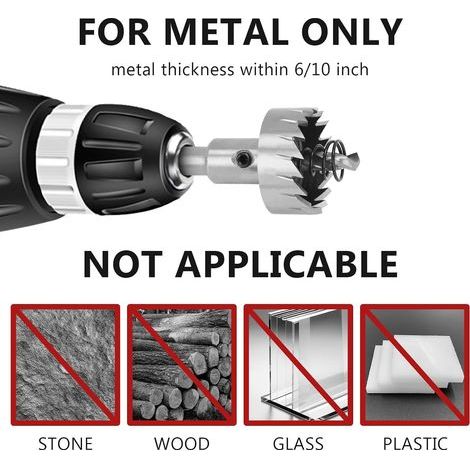 3er-Set HSS-Lochsägen für Metall – Präzise Schnitte für Stahl, Edelstahl und dünnes Blech (1-1/4'' - 2-9/16'' - 3'') mit rutschfester Tri-Grip-Spindel und Zentrierbohrer (1/5)