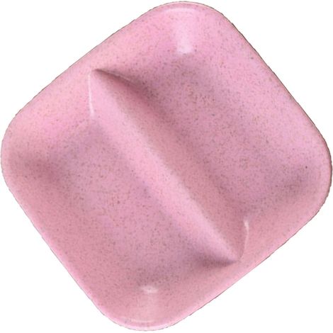 Bol à sauce en paille de blé deux pièces, compact et pratique, idéal pour les sauces, parfait pour la cuisine, rose (1/5)