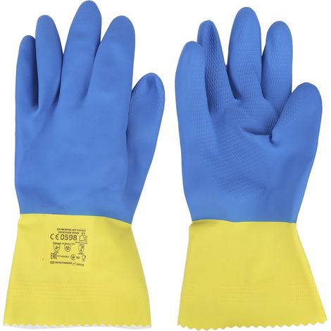 Ortviai Gants en latex anti-chimiques, antifongiques, résistants aux acides et aux alcalis, taille 8