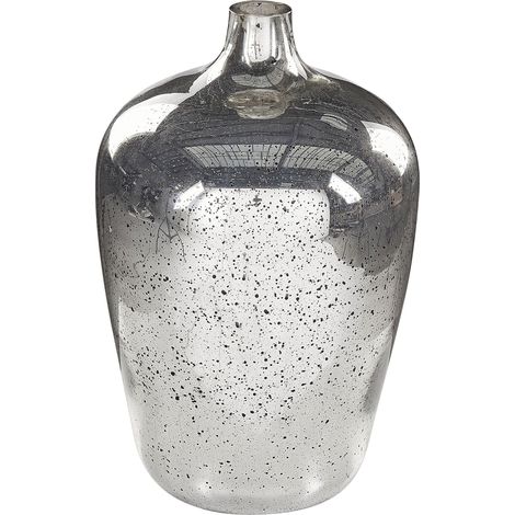 Blumenvase KACHORI Glas 40 cm Silber