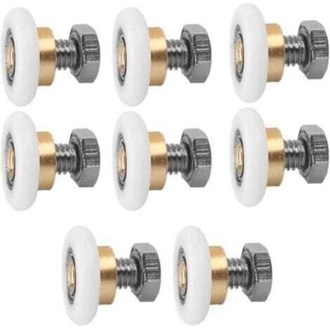 Rouleau Porte Coulissante - 25 mm - Diamètre 25 mm Trou Intérieur 5 mm Épaisseur 5,5 mm - Pour Cabine Douche Baignoire Hydromassage - 8 Pièces (1/5)