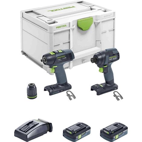 577244 Festool Set de taladro atornillador y atornillador de impacto TID 18 HPC 4,0 I-Set T18 (1/5)