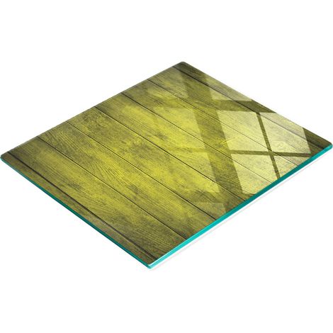 Planche décorative multifonctionnelle de cuisine, en bois trempé jaune, 60 x 52 cm (1/5)