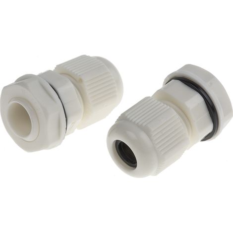 Presse-étoupe M12 en Nylon 66 pour câble de 3mm à 6.5mm, avec contre-écrous, IP68 ( Prix pour Sachet de 100 )