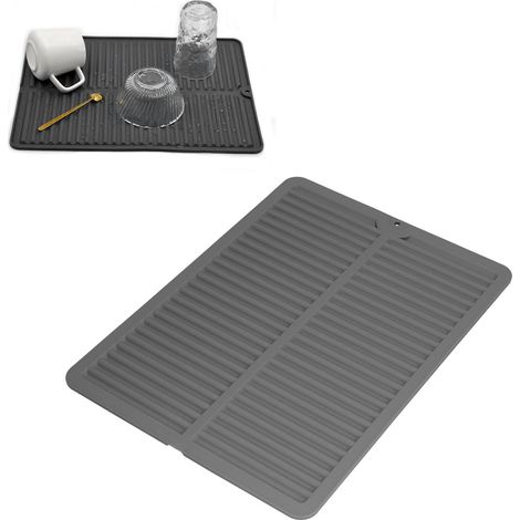 Silikonmatte zum Abtropfen, multifunktionale, wärmeisolierende Matte, gewelltes Platzset für Zuhause, Küchenutensil (1/5)