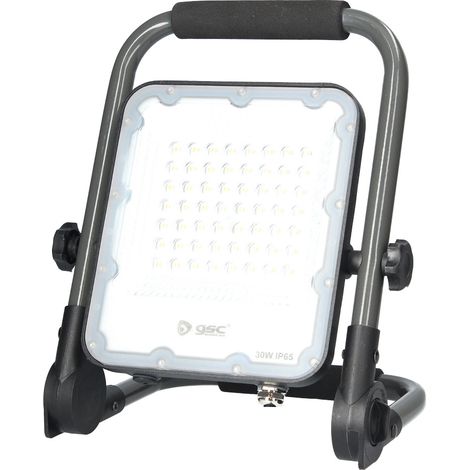 LED-Aluminiumprojektor mit mobiler Halterung 30 W 6500 K IP65 Grau (1/4)