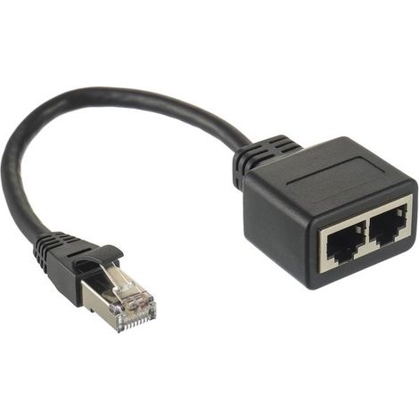Coupleur RJ45 réseau 1 vers 2 – Répartiteur Ethernet pour diviser et prolonger une connexion – Compatible Cat5 Cat5e Cat6 et Cat7 – Pour maison et bureau (1/5)