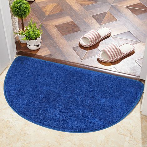 Tapis Demi-Rond - Absorbant Antidérapant - Pour Salle De Bain Cuisine Entrée - Polyester 450 G (1/2)