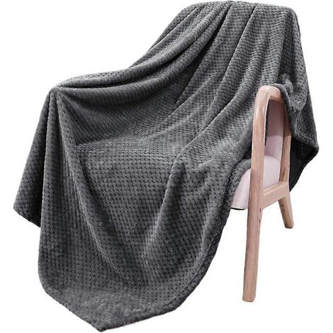 Plaid en polaire douce et moelleuse 100150cm corail pour canapé (1/5)