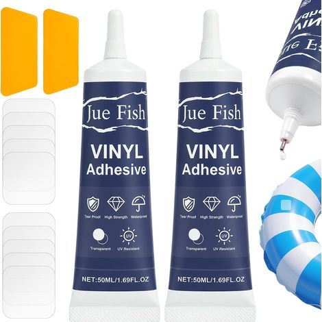 Kit de Réparation Piscine, 100ml Rustine pour Piscines Transparent Kits Entretien Spa Étanche pour Bouées, Lit Gonflable, Matelas et Bateaux, Kayak (1/5)