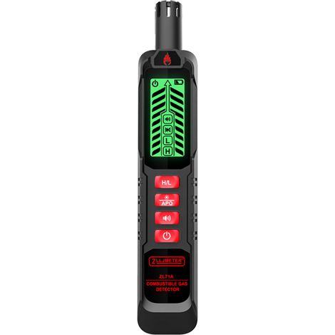 Détecteur portable fuites gaz combustibles, testeur fuites gaz naturel, analyseur concentration gaz portable, testeur gaz avec alarme sonore et lumineuse (1/5)