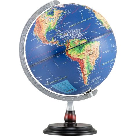 Pour apprendre et décorer, globe terrestre lumineux avec LED, rotation facile et carte du monde en relief (1/5)