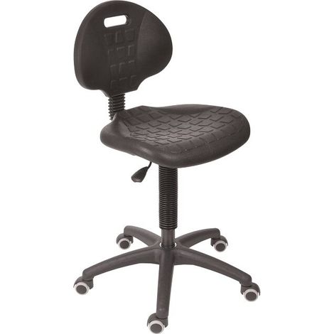 Arbeitsstuhl mit PU-Sitz und Rollen