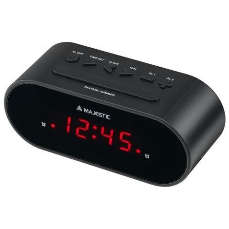 New Majestic SVE-235 Digitaler Wecker Schwarz