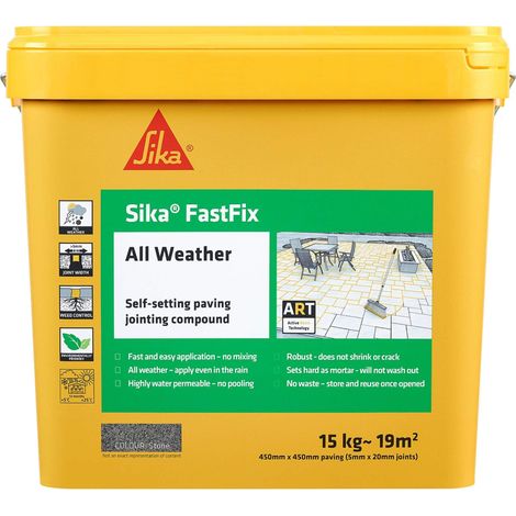 Sika FastFix Jointing Compound Patio All Weather Stone 15kg No Mix Everbuild