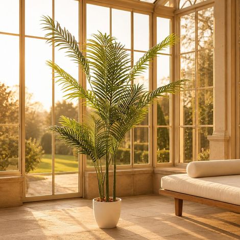 160cm Artificial Palm Tree in White Pot Premium (1/5)