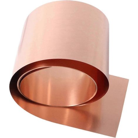 Rouleau de feuille de cuivre, rouleau de feuille métallique de 1 mètre, multifonctionnel, facile à plier, professionnel, fin, en cuivre pur, compatible avec l'électricité (1/5)