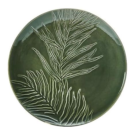 Mikasa Jardin - Runder Servierteller de gres grün, 35 cm, großer Teller für Vorspeisen und Antipasti, in Geschenkbox de und spülmaschinenfest.