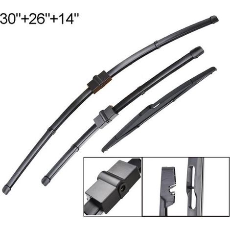 Lot de 3 Balais d'essuie-glace avant+arrière pour Renault Espace IV 2002 2003 2004 2005 2006 2007 2008 2009 2010 2011 2012 2013 2014 (1/4)