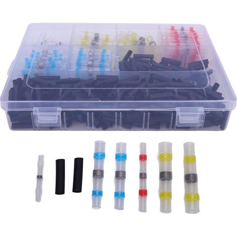 Connecteur de fil de soudure thermorétractable imperméabilisant le terminal d'épissure bout à bout électrique auto-soudant pour camion de bateau automobile marin 600 pièces (1/5)