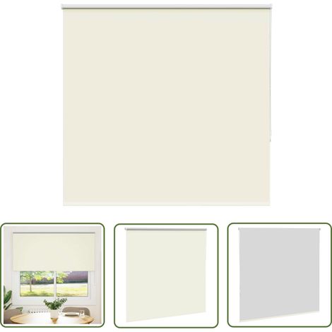 vidaXL Verdunkelungsrollo Cremeweiß 160x175cm Stoffbreite 156,6cm (1/5)