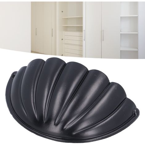 Poignée en alliage de zinc noir en forme de demi-lune pour meubles de cuisine et de maison (1/5)