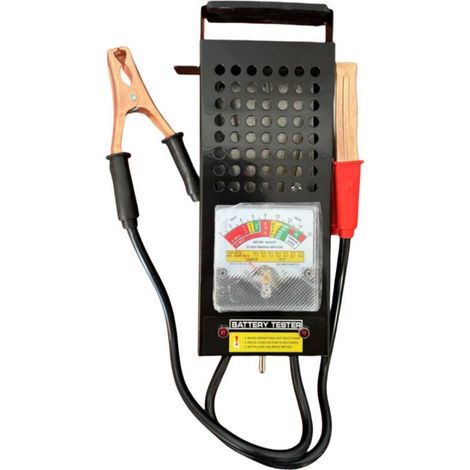 Testeur pour Batteries Accus Piles 6V et 12V avec 2 Pinces mise à la terre Contrôle Mesure Charge (1/2)
