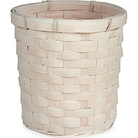 Cache-pot Gift Decor Blanc PVC Bambou 17 x 15 x 17 cm Rond (1/2)