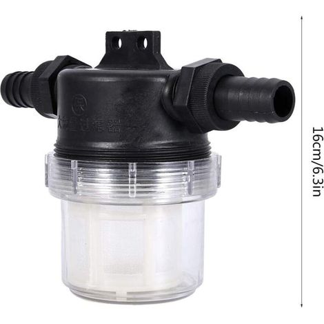Aougo – Filtro trasparente per pompe dell'acqua – Maglia fine per la protezione dai detriti – Facile smontaggio – Interfaccia da 20 mm (1/4)