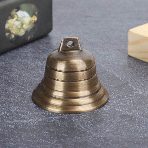 Pendentif Clochette Bouddhiste 2cm en Cuivre Artisanal, Décoration Sonore Zen (1/5)
