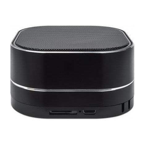 Manhattan Sound Science Metallic LED - Lautsprecher - tragbar - kabellos - Bluetooth - 3 Watt - Schwarz (164993)