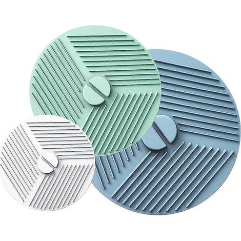 Lot de 3 couvercles en silicone (15/20/25 cm), protections anti-éclaboussures pour micro-ondes, rangement alimentaire, dessous de plat/maniques multi-usages - JBMEDIA (1/4)