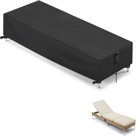Housse pour Transat Jardin Housse de Chaise Longue de Jardin Housse de Protection Transat Bain de Soleil Extérieur Anti UV Housse de protection pour Chaise Longue( 200 x 70 x 30 cm) (1/5)
