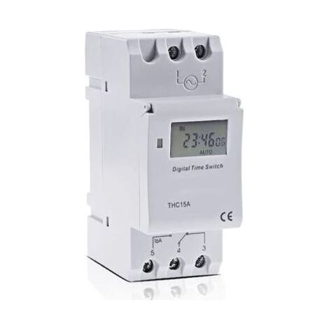 Interrupteur industriel TM615-2 Micro-ordinateur Électronique Programmable Numérique Minuterie Interrupteur Relais Contrôle 12V 110V 220V 16A Montage sur Rail Din (1/3)