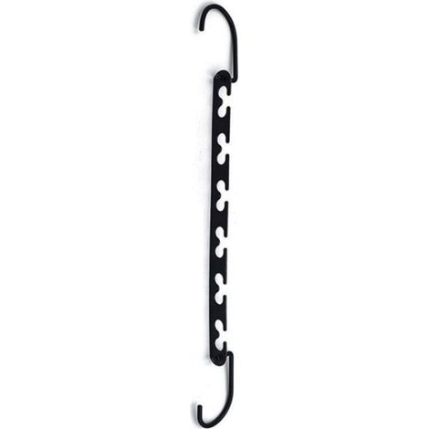 Cintre Magique - Métal Noir - 7,6 x 25,4 x 4,6 cm - Charge Max 5 kg - Pour Rangement Vertical ou Horizontal - Lot de 6 (1/3)