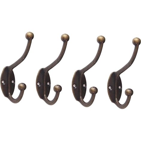 10 Stück Vintage-Bronze-Wandhaken aus Metall for Küche und Bad zur Befestigung von Schlüsseln, Mänteln, Taschen, Hüten Kleidung + Schrauben Für Schlafzimmer (1/5)