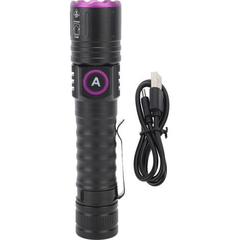 395nm UV Flashlight, USB Rechargeable, Portable, for Detecting Dog and Pet Urine Stain (1/5)