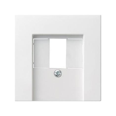 Gira Zentralplatte USB/TAE 1-fach reinweiß mit System 55 027627 Schraubbef (1/5)