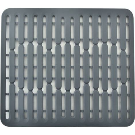 32,5 x 28,7 x 1 cm, grau – Silikon-Spülbeckenmatte bzw. Spülbeckenschutz – kleine Größe