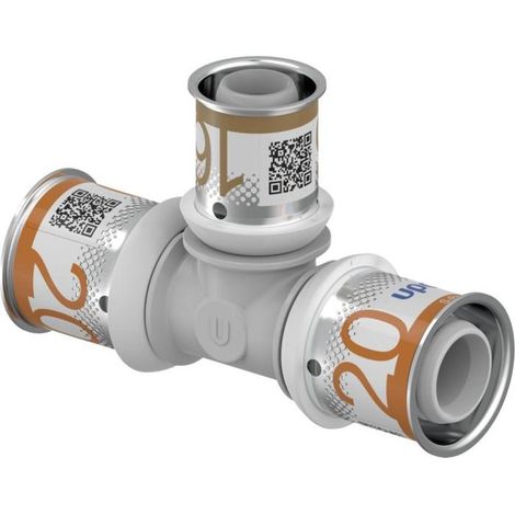 Racor uponor s-press plus PPSU 20-16-20 acero compatible