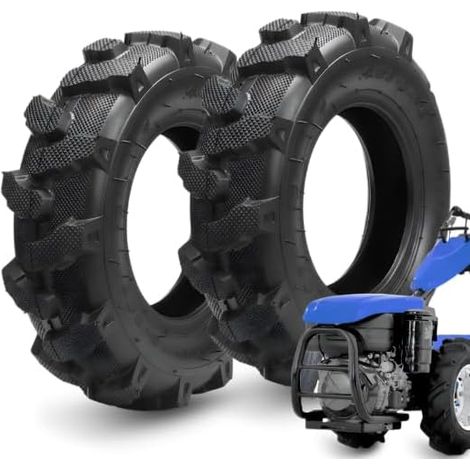 2 Pneumatici 4.00-8 TM Copertoni rinforzati 4PR Gomma ruote per uso Agricolo Trattorino Motocoltivatore Falciatrice