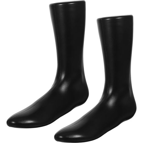 2 pièces Mannequin Pied Plastique Noir Femme Lot pour Présentation Chaussettes Support Robuste et Réaliste pour Boutique (1/5)