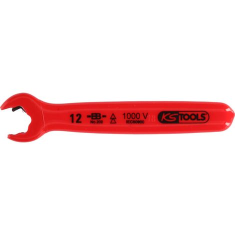 Clé à cliquet à extrémité ouverte KS Tools avec isolation de protection, 10 mm (1/3)
