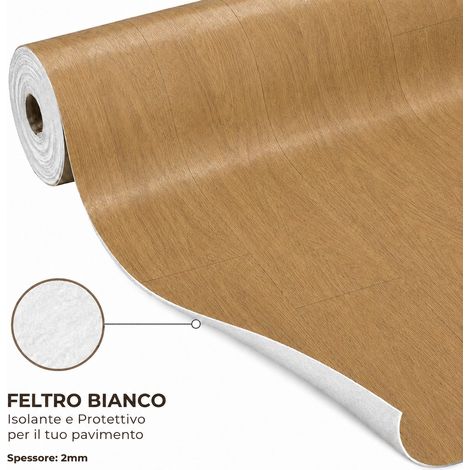 2 x 15 m (30 m²) Pavimento Vinilico a Rotolo Effetto Legno Miele Intenso – Spessore 2 mm con Feltro Fonoassorbente (1/5)