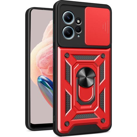 Funda protectora para Xiaomi Redmi Note 12 4G, CamShield Slide, roja. (1/5)
