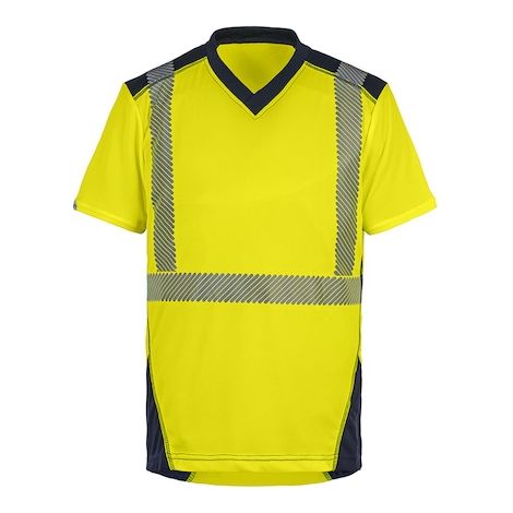 T-shirt haute visibilité BALI jaune/marine - 3XL - T2S