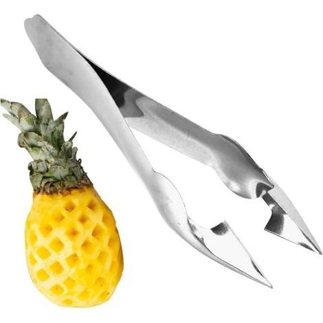 Pince multifonctionnelle pour enlever les tiges de fruits et légumes, éplucheur pour les yeux d'ananas, décortiqueur de fraises (1/4)