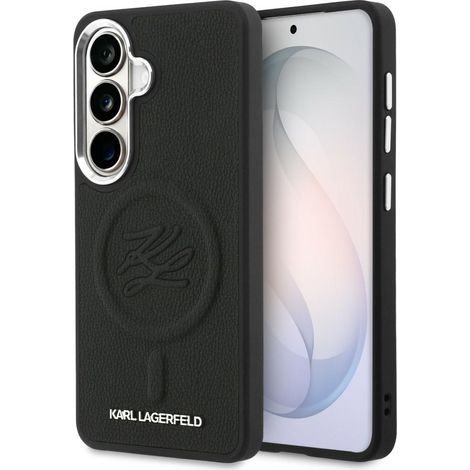 Funda MagSafe con iniciales grabadas en relieve de Karl Lagerfeld para Samsung Galaxy S26+ (negra) (1/5)
