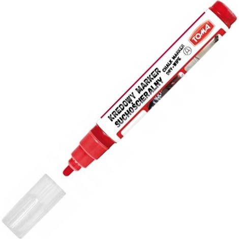 Rotulador de tiza borrable Toma de 4,5 mm, rojo (1/4)