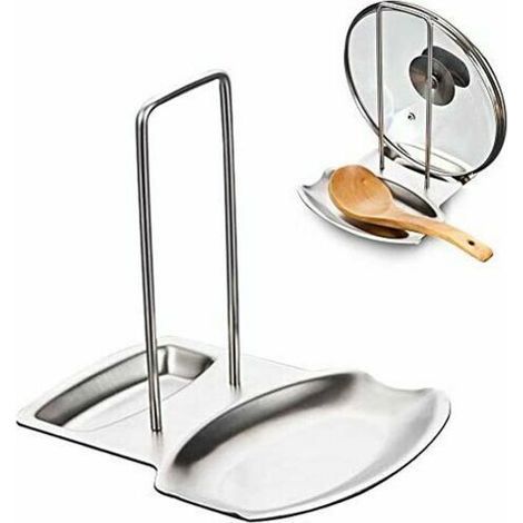 royaluxe -Porte-couvercles Porte-cuillères Couteaux Cuillères Fourchettes Spatules Porte-couverts en acier inoxydable Porte-couvercles Fournitures de cuisine Mettre de l'ordre dans votre cuisine (Arge (1/5)